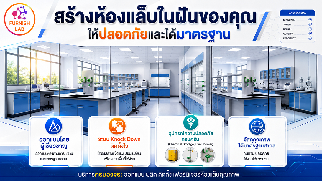 สินค้า มาตรฐานISO ออกแบบครบวงจร มาตรฐานห้องปฏิบัติการ จำหน่าย รับผลิตตามความต้องการเฟอร์นิเจอร์ห้องแล็บ